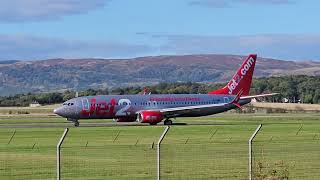 Jet2com 7378MG GJZBB landing amp taxiing in Glasgow International Airport from Kefalonia aviation [upl. by Lesde]