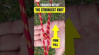 Trucker Hitch Super Strong Knot for Camping ⛺️ campingtips outdoortips survivalskills [upl. by Sandy]