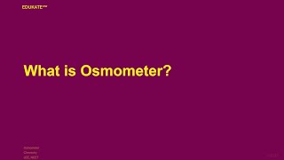 What is Osmometer [upl. by Claudell373]