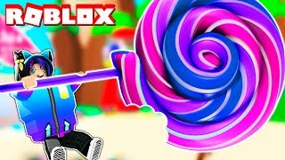 EATING THE LARGEST LOLLIPOP IN THE WORLD In Roblox Lollipop Simulator [upl. by Franny]