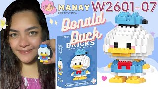 HOW TO BUILD DONALD DUCK W260107 LEGO MINI BRICKS TUTORIAL bahasa [upl. by Particia254]