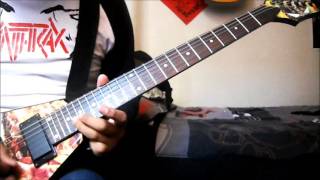 Anthrax  Metal Thrashing Mad cover guitar with solo [upl. by Orrin]