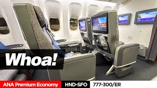 The ANA 777300ER premium economy experience HNDSFO [upl. by Lokim963]