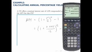 Finance Example Calculating APY with Formula [upl. by Halilak411]