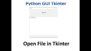 filedialog askopenfilename in tkinter  Python Tkinter GUI Tutorial part23 [upl. by Sivehc825]