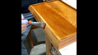 Traditional Lacquering of a Zelkova Wood Tray [upl. by True]