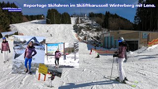 Reportage Skifahren im Skiliftkarussell Winterberg mit Lena [upl. by Elnukeda]