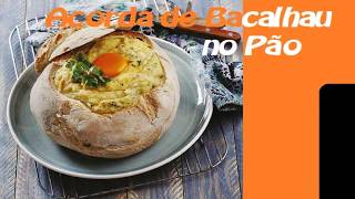 AÇORDA DE BACALHAU NO PÃO  RECEITAS [upl. by Eden]