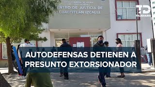 Autodefensas de Edomex detienen a presunto extorsionador de origen colombiano [upl. by Yrtua]