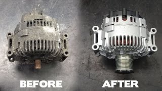 How to Repair alternator Mercedes E G GL ML R Sprinter Jeep Chrysler VALEO full rebuild [upl. by French]