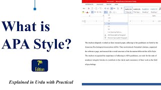 APA Style 7th Edition  Complete Guide with Practical  UrduEnglish [upl. by Wallie648]