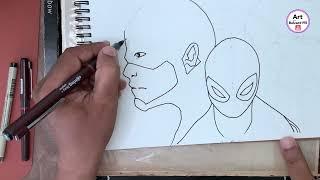 quotMastering Avengers Line Drawings Quick and Easy Tutorialquot [upl. by Strain407]