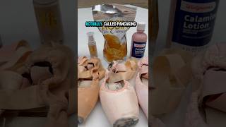 Pancaking pointe shoes ballet pointeshoes ballerina dancelife howto [upl. by Dnomse]