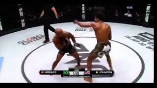 Demetrious Johnson vs Adriano Moraes 2 KNOCKOUT [upl. by Nonad]