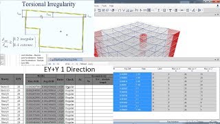 CSI ETABS  10  Torsion Irregularity check  Part 1 [upl. by Kere649]