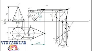 Example 39 on Projection of Solids [upl. by Erline]