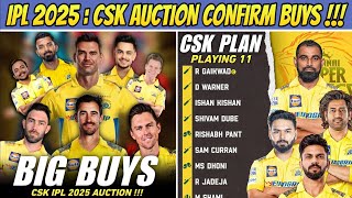 CSK New Players Prediction Full Detail  IPL 2025 Auction News [upl. by Luella547]