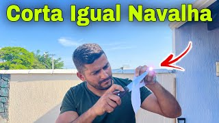 💣 Como Amolar Faca Igual Navalha Usando Pedra  FAÇA VOCÊ MESMO [upl. by Gentilis]