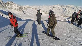 Passo Tonale Downhill route Cime Presena Red 41 Red 39 Black 37 [upl. by Otrebcire]