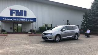 2018 Chrysler Pacifica Automatic Rear Entry Wheelchair Ramp Freedom Motors USA 7 passenger Van [upl. by Sidoeht]