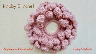 Coleta o Colets rosada a crochet paso a paso [upl. by Anilrats]