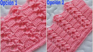 Motivos y Puntadas a Crochet TutorialMuestra 22 En Un Solo Tejido Dos Aplicaciones de Puntos [upl. by Pederson]