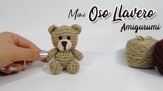 MINI OSO TEJIDO A CROCHET  Llavero amigurumi TUTORIAL PASO A PASO [upl. by Bensky280]