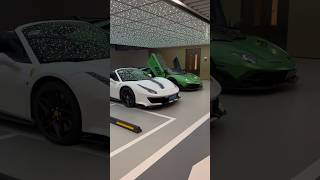 Ferrari 488 Pista vs Lamborghini Aventador SVJ lamborghini ferrari supercars automobile [upl. by Wollis471]