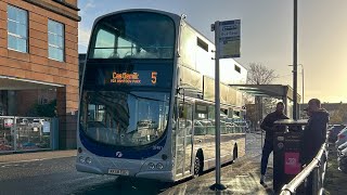 TransferDerate First Glasgow  MX58 EBC  37461  Volvo B9TL Wright Eclipse Gemini €4  ZF [upl. by Bigelow]