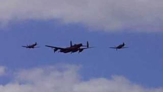 Battle of Britain Memorial Flight display at Farnborough Airshow 2008 [upl. by Eizus953]