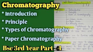 Chromatography Bsc 3rd Year वर्ण लेखन [upl. by Allcot67]