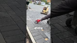 Satisfying Brick Paving 🧱 🎥 ttelchrisconstruction [upl. by Amethist694]