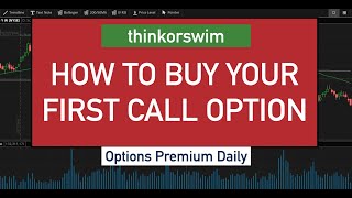 thinkorswim options how to buy a call option [upl. by Blus]