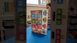 Snacks vending machine SO CUTE 🥹🧮💙amazonfinds asmr restockasmr cleaningwithgabie [upl. by Laekcim]