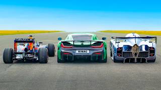 F1 Car vs Worlds FASTEST Hypercars DRAG RACE [upl. by Rheingold]