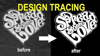 HOW TO TRACE OLD DESIGN FOR TSHIRT PRINTING [upl. by Ahseinaj]