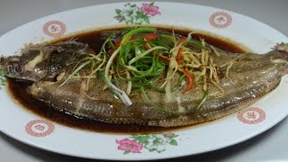 蒸的鱼用姜Steamed Fish Flounder with Ginger Sauce Authentic Cantonese Cooking [upl. by Schoenberg]