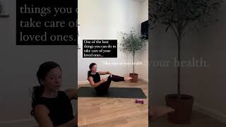 Taking care of your health one pilates workout at a time pilateshomeworkout pilatesexercise [upl. by Yelad]