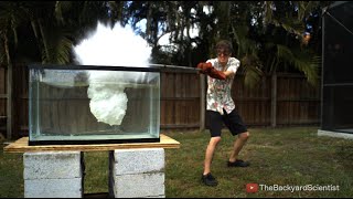 Pouring Molten salt into Water  Explosion [upl. by Zicarelli169]