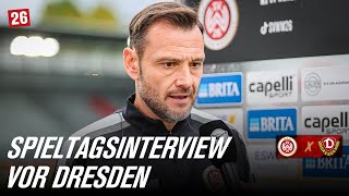 SPIELTAGSINTERVIEW vor SV Wehen Wiesbaden vs SG Dynamo Dresden  3 Liga  11 Spieltag [upl. by Annissa]