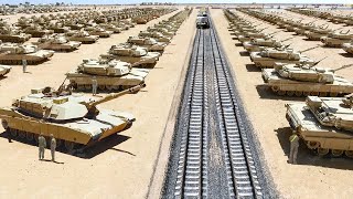 US Insane Logistics to Move Billions  Worth of M1 Abrams Tanks by Rail [upl. by Rufena]