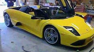 Lamborghini Murcielago Replica Kit Car Final Video B of Car 2 Yellow LP640 Roadster Hard Top [upl. by Harriot921]