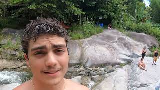 jumping off of 35 ft la piedra escrita in jayuya puerto rico pt 2 [upl. by Ednew271]