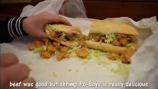 American Street Food PoBoys Sandwich  New Orleans [upl. by Yentroc]