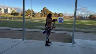 Archery afternoon practice recurve barebow 28072024 part 2  working on accuracy [upl. by Ahsitil]