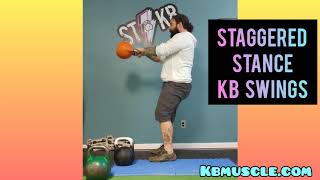 Advanced Kettlebell Swing Variation  The Staggered Stance KB Swing or Kickstand Swing [upl. by Pena]