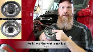 Fleetguard FF5825NN Fuel Filter Change [upl. by Leruj]