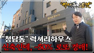 quot긴급 속보quot 청담동 고급 아파트 50 땡처리 경매 땅만 무려 10평 희소성 매물 대박 [upl. by Ynaffet]