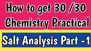 Salt Analysis Practical ChemistryClass 12  Practical exam 2024 Salt analysis Chemistry [upl. by Gearhart545]