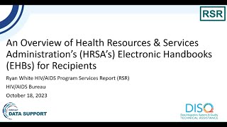 Overview of HRSAs Electronic Handbooks for Grant Recipients [upl. by Chenee]